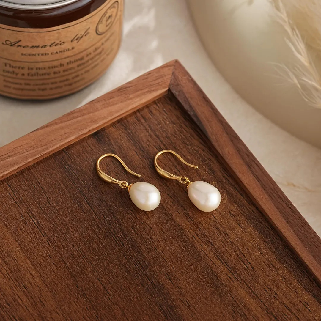 Natural Freshwater Pearl Hook Earrings,single Pearl Drop Earrings,bridal Pearl Earrings,wedding P... | Etsy (US)