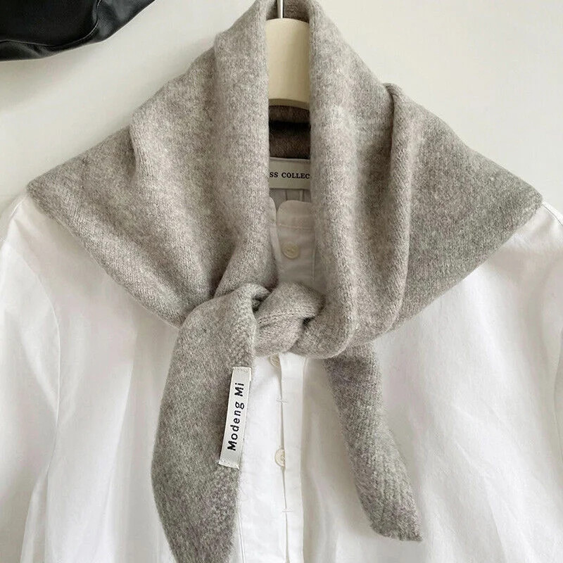 Wool Knitted Triangular Scarf Warm Warm Shawl New Triangle Knit Scarves Winter | Walmart (US)