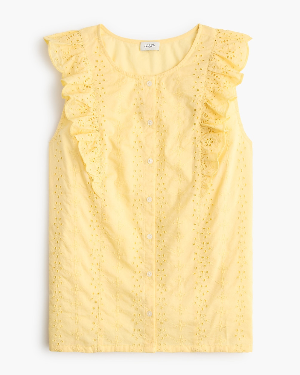 Eyelet flutter-sleeve top | J.Crew Factory