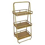 Plutus Brands Gold Wood Plant Stand Metal | Amazon (US)