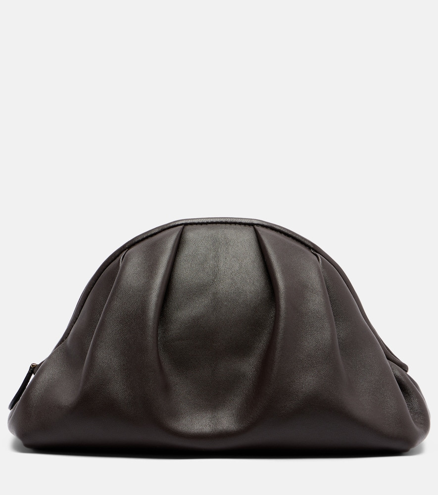 The Row Charlotte Small leather clutch | Mytheresa (US/CA)