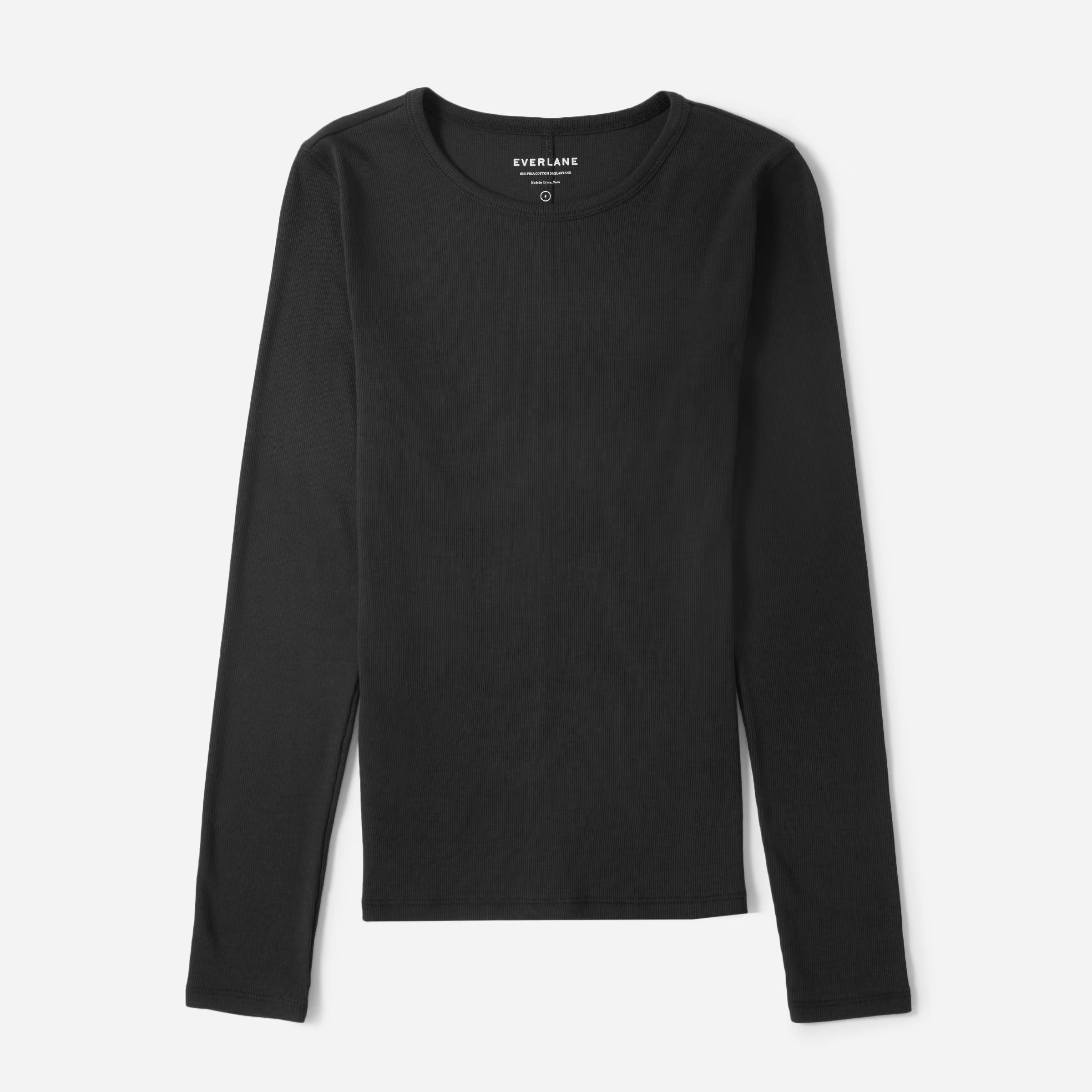 The Pima Micro-Rib Long-Sleeve Crew | Everlane