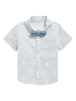 Short-Sleeve Printed Pocket Shirt and Bow-Tie Set for Baby | Old Navy (US)
