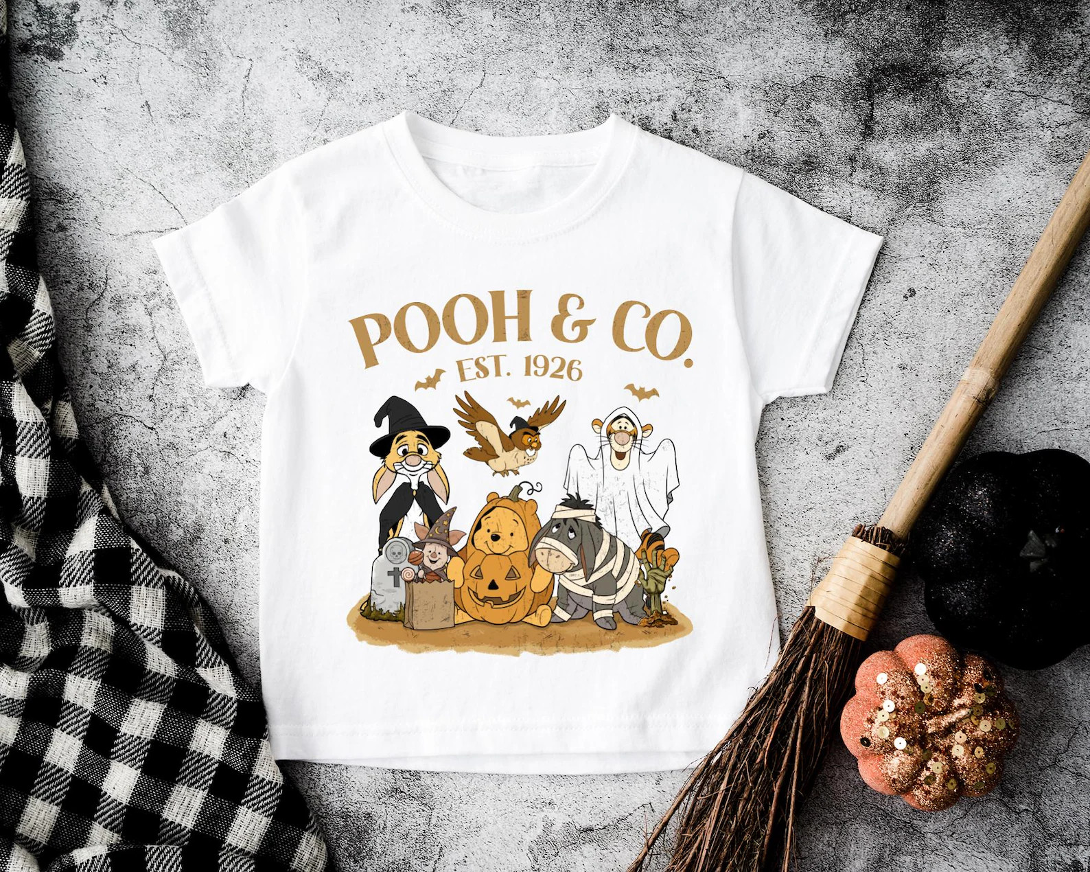Winnie the Pooh Halloween Shirt, Disney Pooh & Co Spooky Sweatshirt, Bear Pumpkin Season Gift, Ki... | Etsy (US)