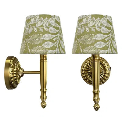 Wireless, Dimmable, Battery Operated Wall Sconces With Fabric Shade & Remote (Set Of 2) | Wayfair North America