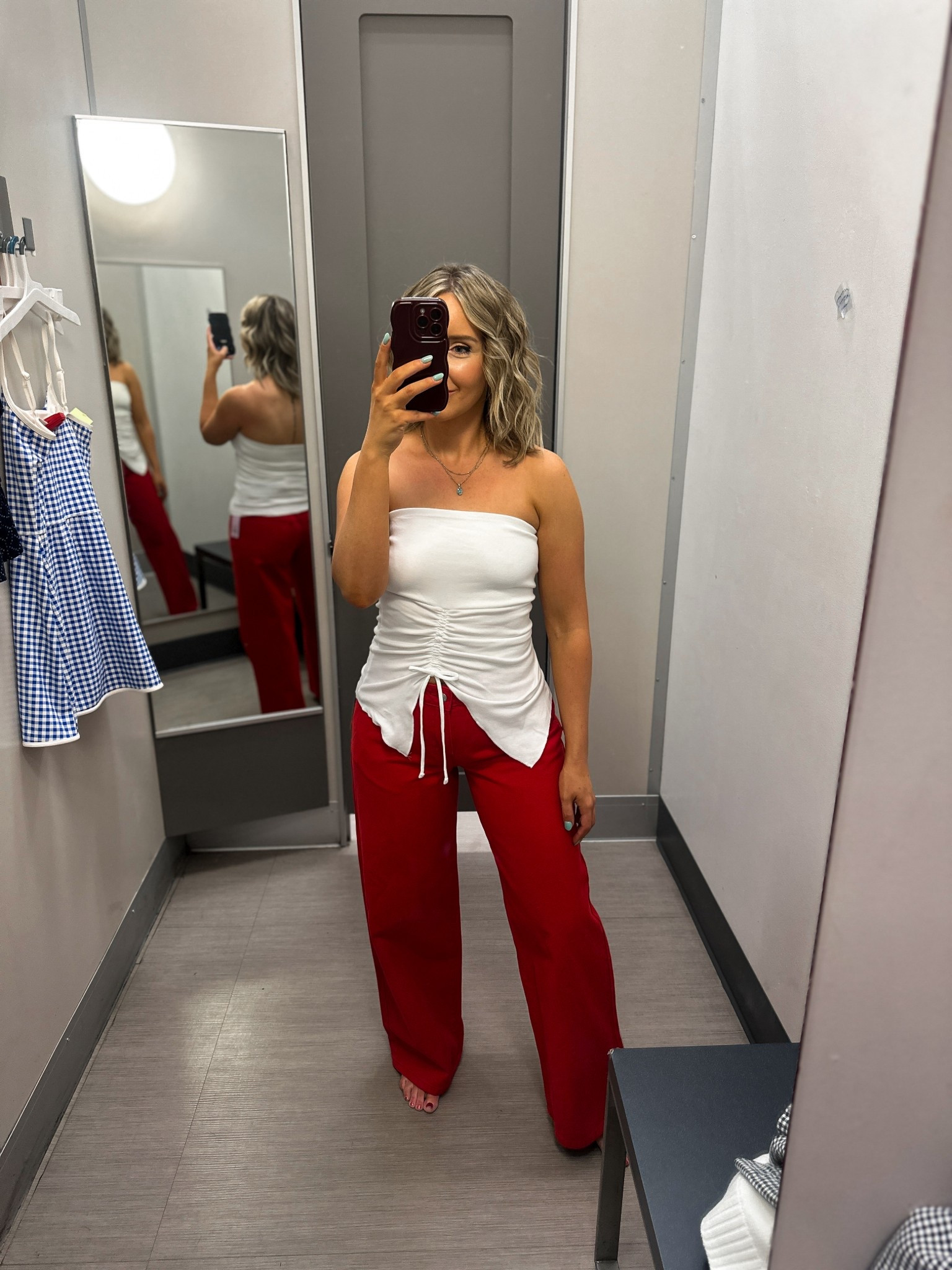 For reference, I'm 5'3” 136 pounds.
Wearing a size medium in all dresses.
Wearing a size 8 in the red shorts.
Wearing a size small in the double lined tube top.
Wearing a size medium in all sweaters. 
Wearing a size medium in the white skort / top.
Wearing a size medium in the blue skirt.
Wearing a size small in the blue top in the two piece set.
Wearing a size 6 in the red pants.
Wearing a size medium in the black and white gingham pants.

Target has the cutest spring and summer outfits!
If you don't already know I am obsessed with rapid fire target hauls & everything here is worth every penny.






Target new arrivals | target new release 2025 | Spring outfit 2025 | affordable fashion | target style | target fashion | target finds | target run / come with me to target | target new release try on | target fashion 2025 | summer fashion 2025 | target haul 2025, simple cute casual outfit, workwear, teacher outfit, date night outfit, athletic wear, 4th of July, red white and blue outfits, Memorial Day outfit mom style mom fashion #springoutfits #affordablefashion #targetstyle #targetfashion #targetfinds #springfashion2025 #targetrun #targetnewarrivals #targethaul #targettryon #targetclothes #clothinghaul #targetlife #targetdoesitagain #target2025 @targetstyle #ltkstyletip #4thofjuly #redwhiteandblue #momstyle #momoutfits #momoutfit  

#LTKStyleTip #LTKSeasonal #LTKFindsUnder50