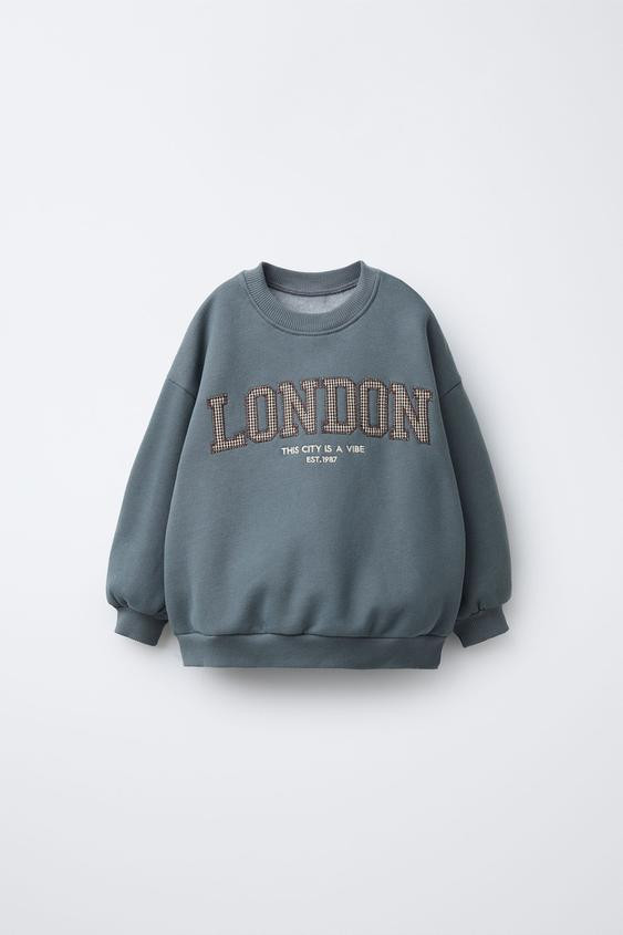 PATCH TEXT SWEATSHIRT | Zara US