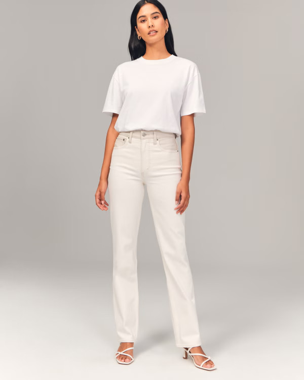 Curve Love Ultra High Rise 90s Straight Jean | Abercrombie & Fitch (US)
