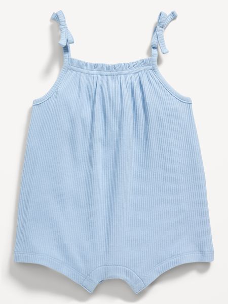 Sleeveless Tie-Bow One-Piece Romper for Baby | Old Navy (US)