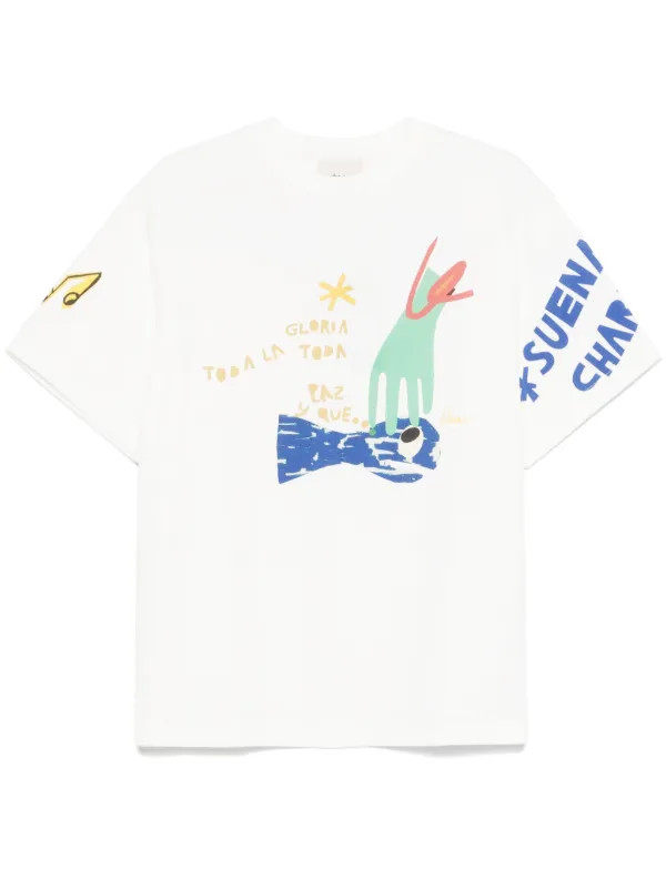 ALEMAIS Nadia Fish T-shirt | White | FARFETCH | Farfetch Global