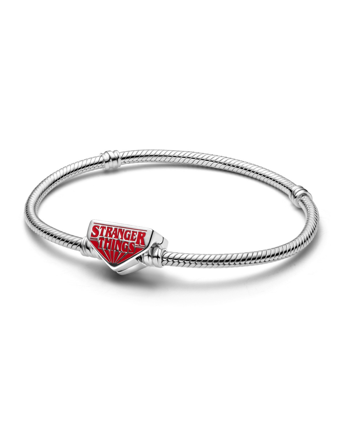 Pandora Sterling Silver Stranger Things Clasp Snake Chain Bracelet - Sterling Silver | Macy's