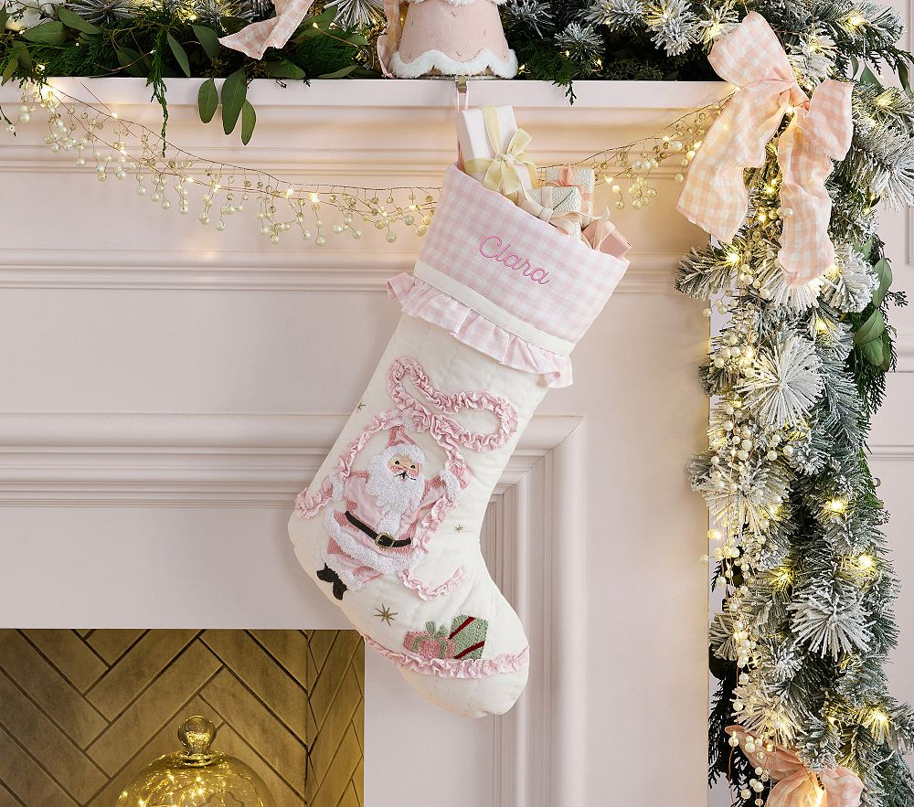 Pink Quilted Christmas Stocking Collection | Pottery Barn Kids
