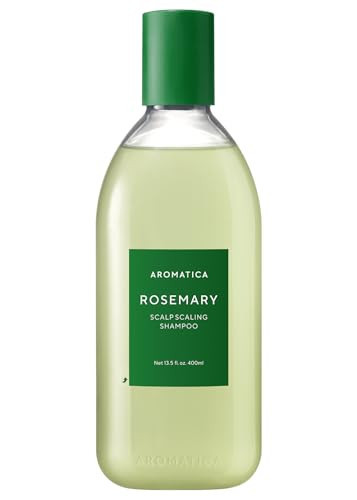 AROMATICA Rosemary Scalp Scaling Shampoo for Hair Growth - Korean Hair Care for Thinning Hair & Hair Loss, Natural Essential Oil, Vegan, Sulfate Silicone Paraben Free (13.53 oz) | Amazon (US)