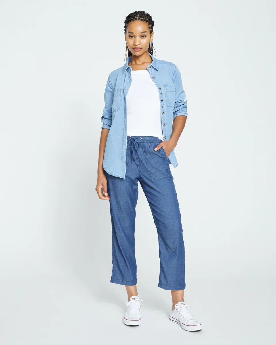 Perfect Tencel Chambray Off-Duty PantsMidnight Blue | Universal Standard