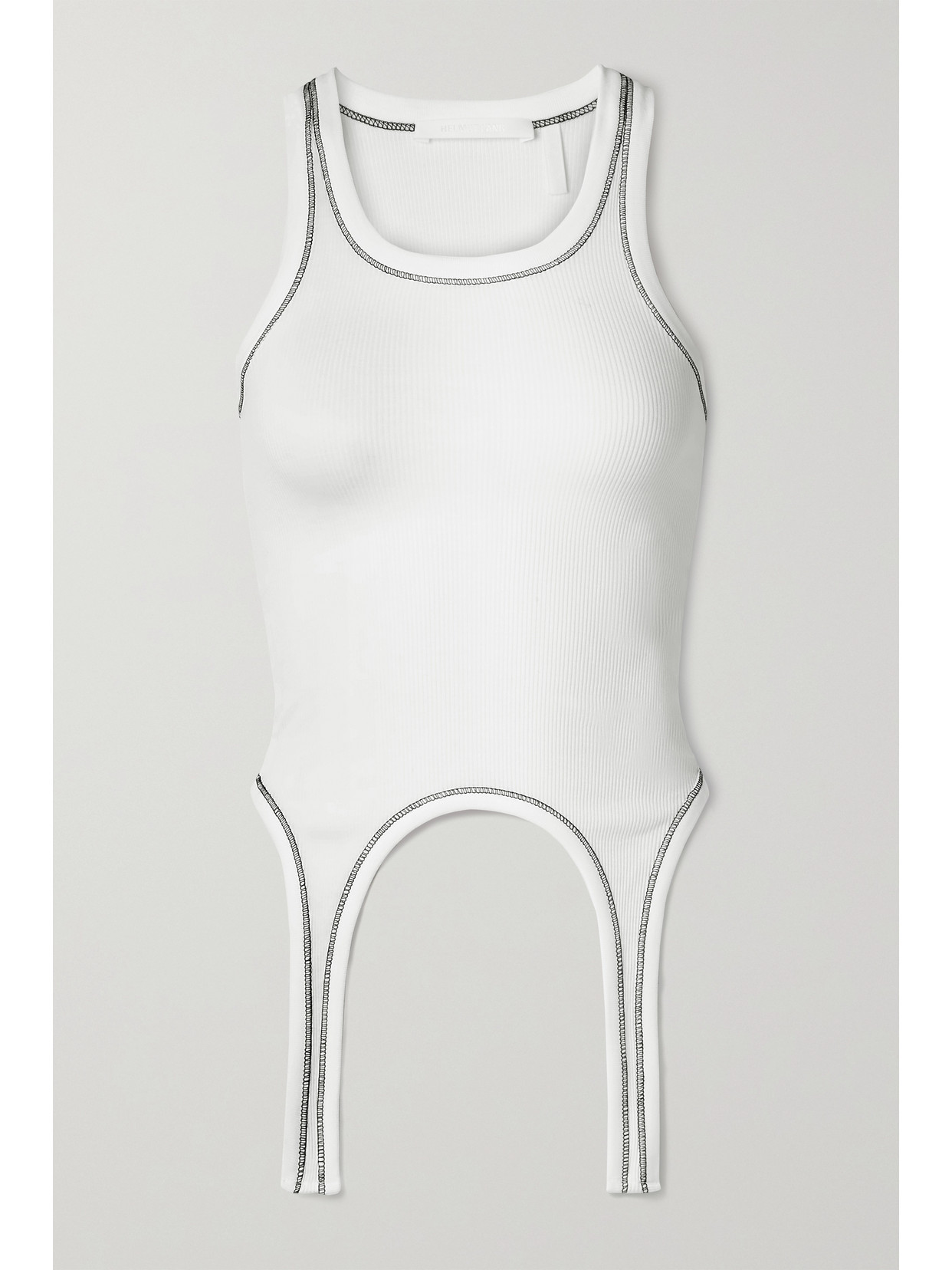 Helmut Lang - Ribbed Cotton-jersey Tank - Off-white | NET-A-PORTER (US)