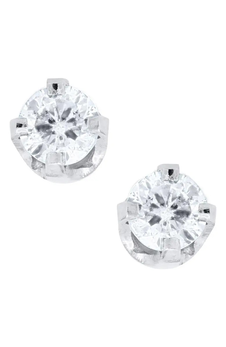 14k White Gold & Diamond Earrings | Nordstrom