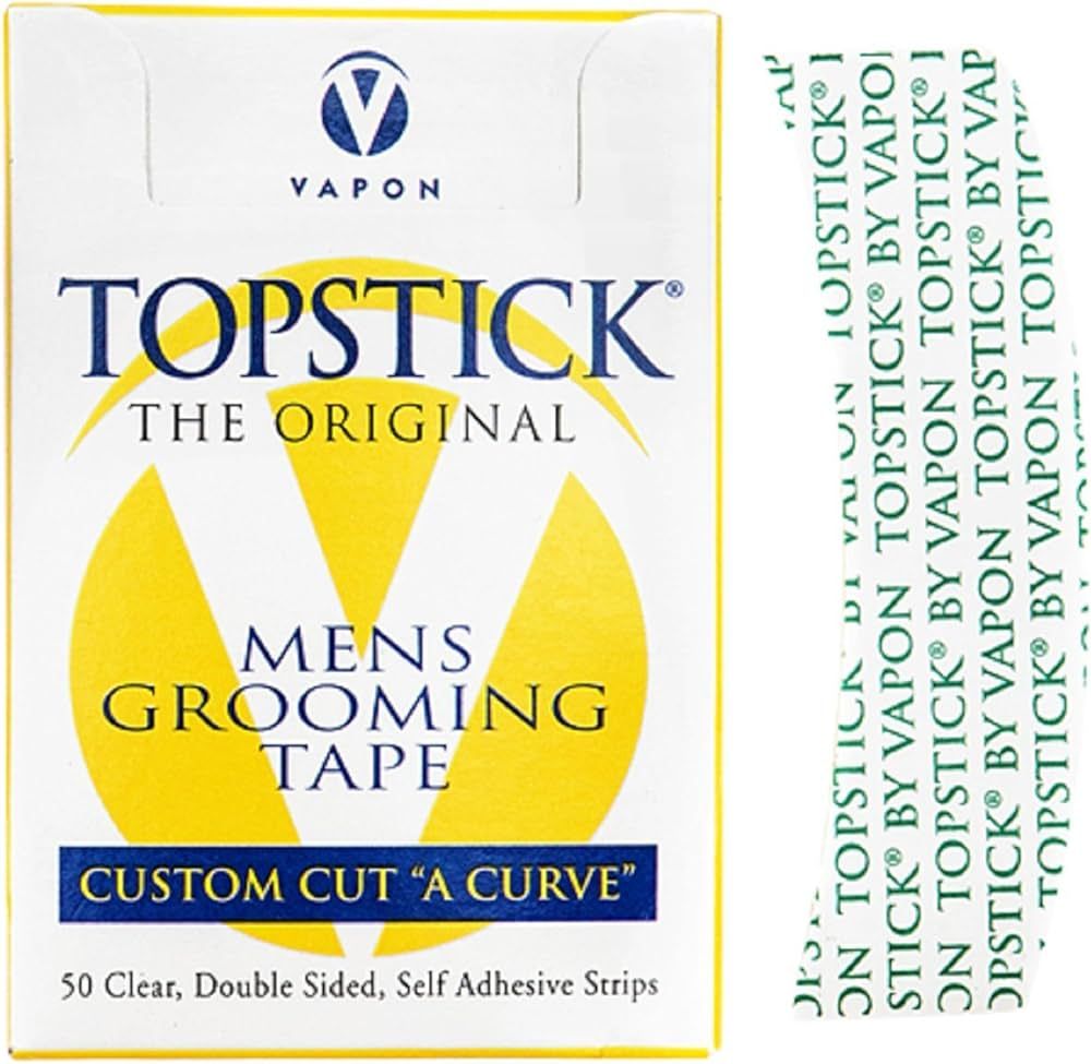 Topstick The Original Custom Cut "A Curve"Men's Grooming Tape - 50 Strips Box | Amazon (US)