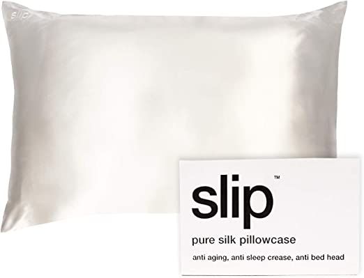 Slip Silk Queen Pillowcase, White (20" x 30") - 100% Pure 22 Momme Mulberry Silk Pillowcase - Ant... | Amazon (US)