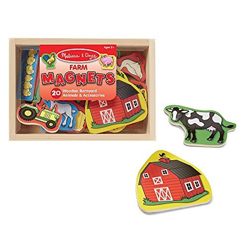 Melissa & Doug 20 Wooden Farm Magnets in a Box | Amazon (US)