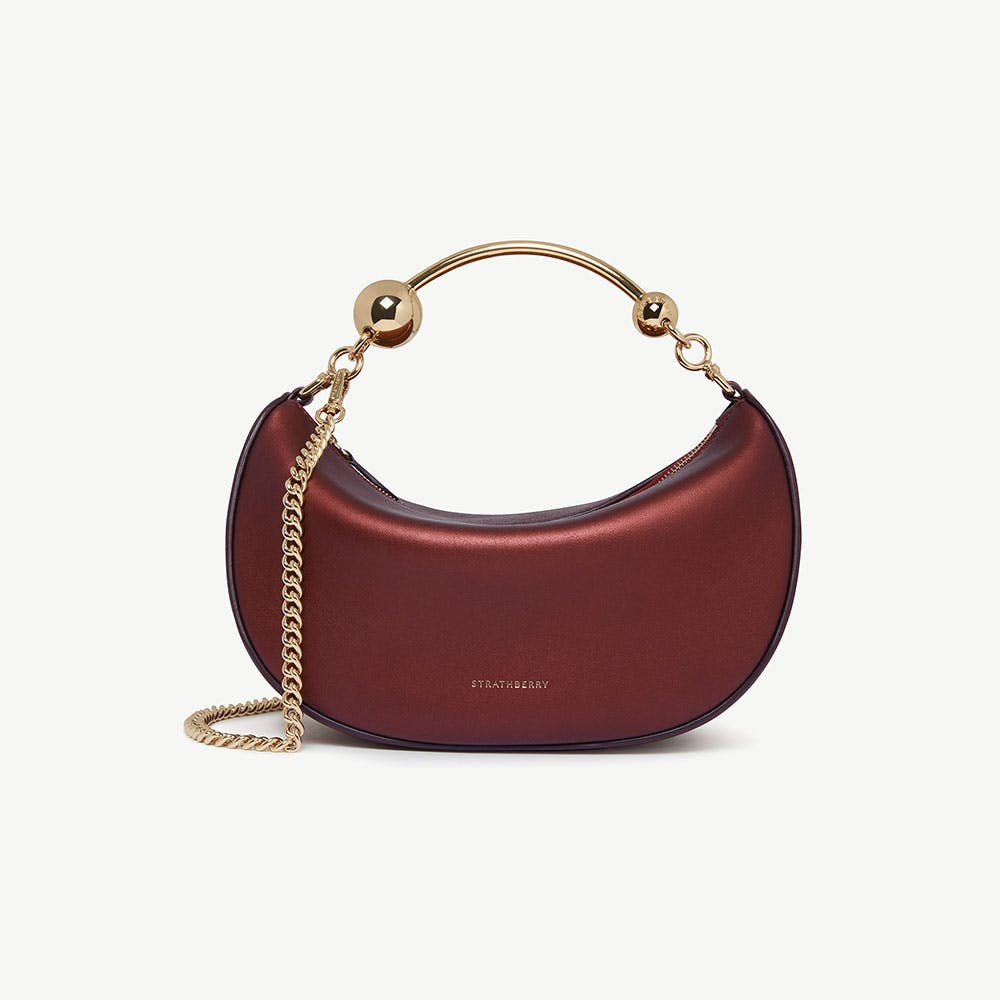 Strathberry - Crescent Moon Mini - Burgundy | Strathberry