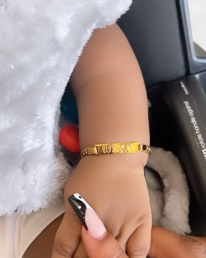 Personalized 14k gold baby name bracelet. Great gifting idea and it’s affordable! My son has had his for 18 months! Great quality 

#LTKGiftGuide #LTKBaby #LTKKids