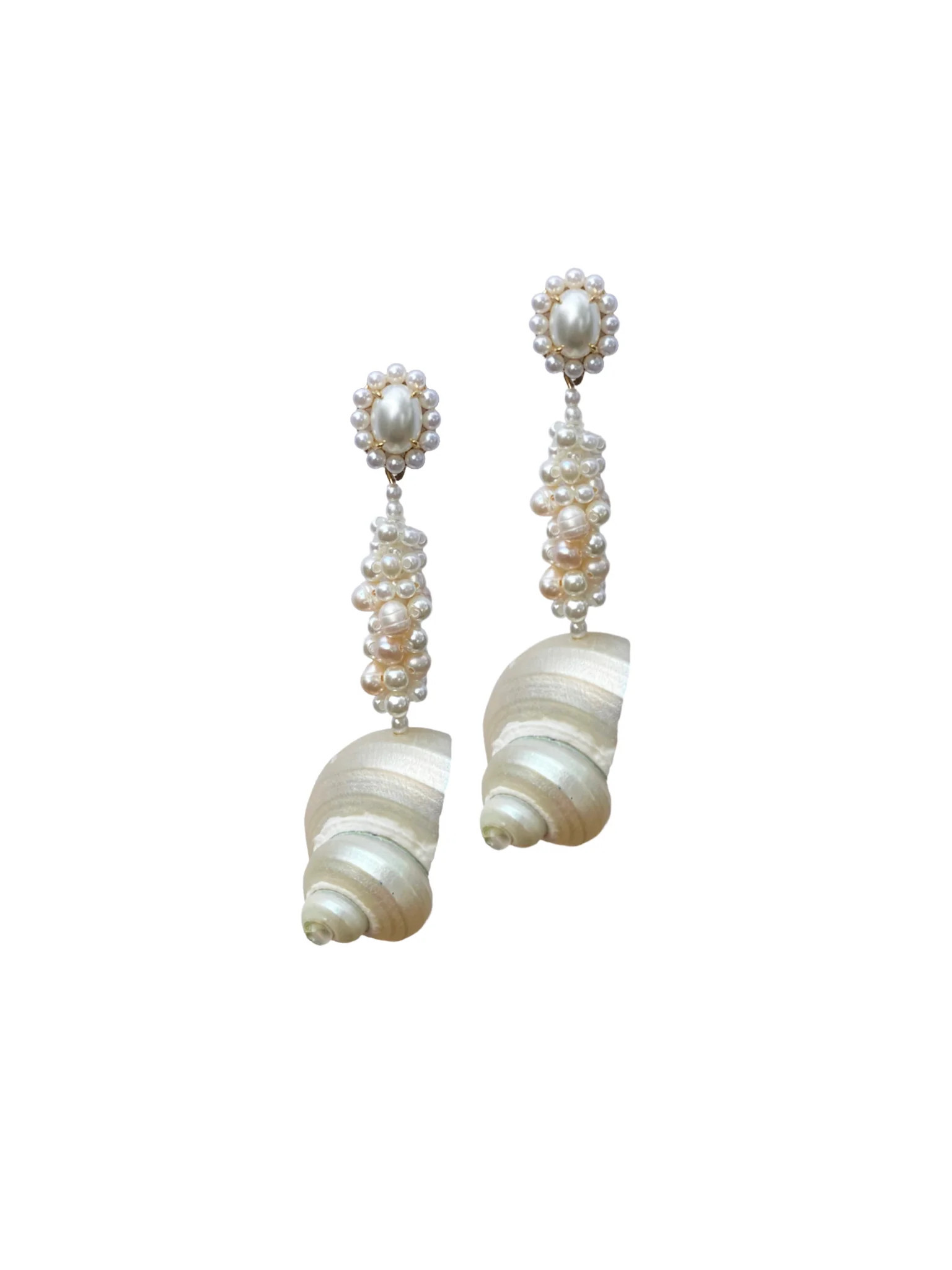 Pearly Seashell Drops | Nicola Bathie Jewelry