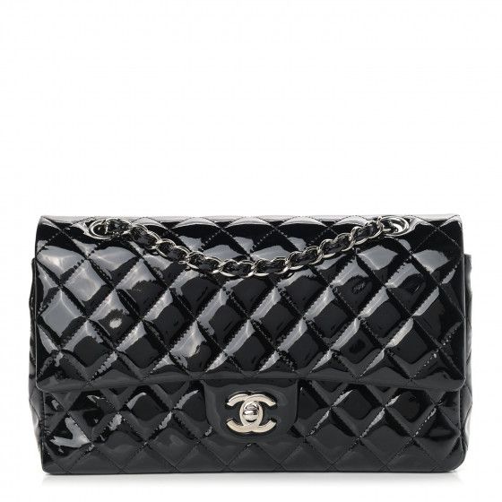 CHANEL

Patent Quilted Medium Double Flap Black | Fashionphile