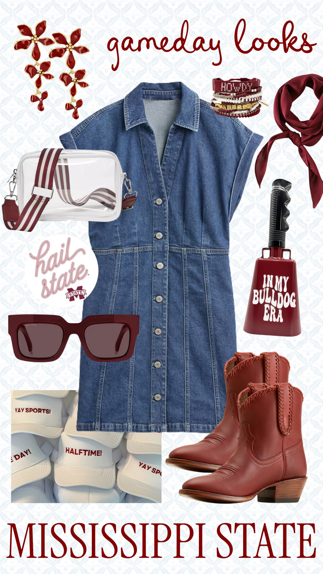 Maroon gameday looks for MSU!! Can't link the hats but they are @happyyhats on IG! 

 #LTKSeasonal #LTKParties #LTKFindsUnder100