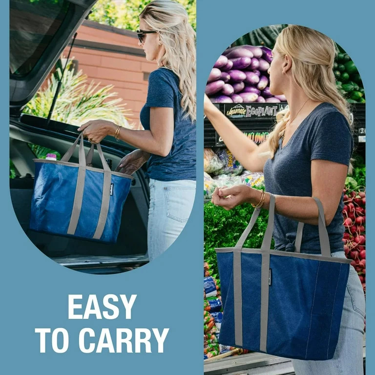 CleverMade Collapsible EcoBasket Tote - 30L - Shadow Gray/Midnight Black - Walmart.com | Walmart (US)