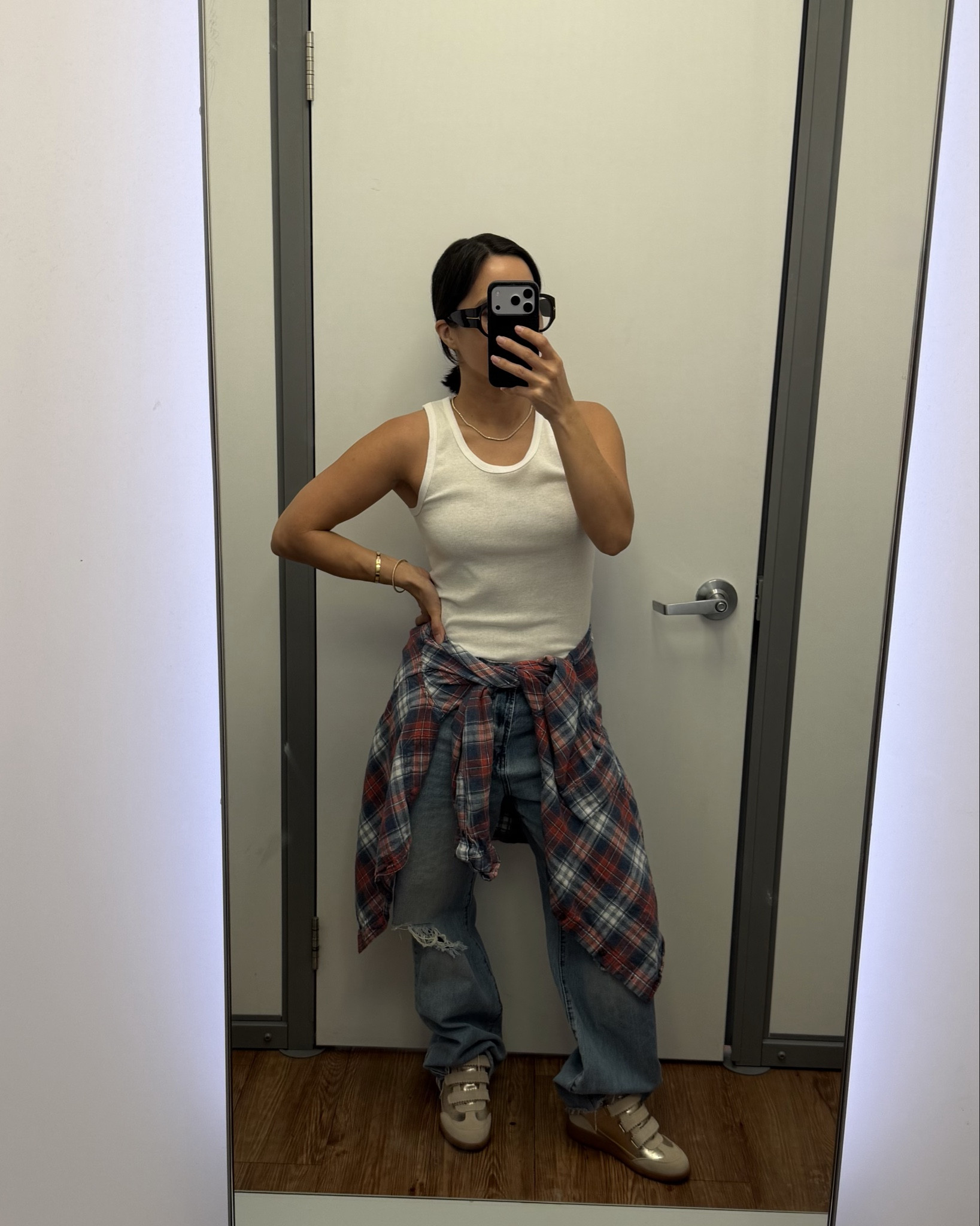 OOTD! Loving my new wedge sneakers that project cloud sent me! They are giving Isabel Marant look for less! Also who’s repping flannel season!? It’s still warm in Ca, but I couldn’t get enough of this $12 flannel. 

#LTKFindsUnder50 #LTKShoeCrush #LTKPetite