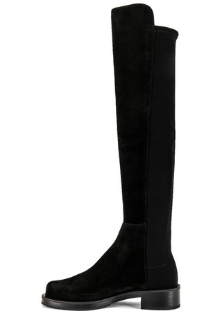 Stuart Weitzman 5050 Bold Boot in Black Suede from Revolve.com | Revolve Clothing (Global)
