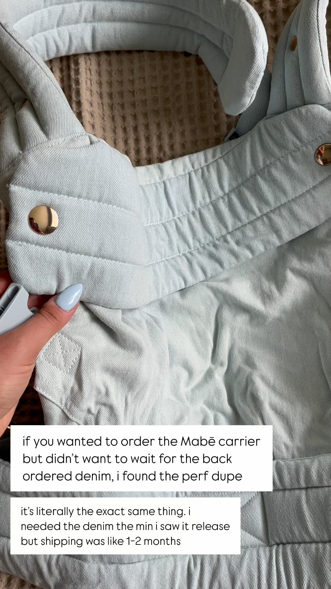Mabe baby carrier - denim look alike 