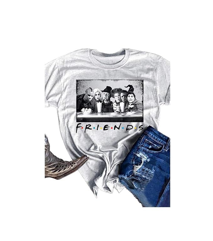 Women Halloween Friends Sanderson Sisters and Chill Funny Squad Goals Horror Movie Hocus Pocus Vi... | Amazon (US)