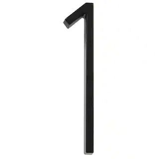 5 in. Black Floating or Flush House Number 1 | The Home Depot