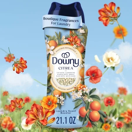 Downy Laundry Scent Beads Boutique Botanicals In-Wash Scent Booster, Citrea Scent, 21.1 oz | Walmart (US)