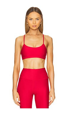 alo Airlift Intrigue Bra in Bold Red from Revolve.com | Revolve Clothing (Global)