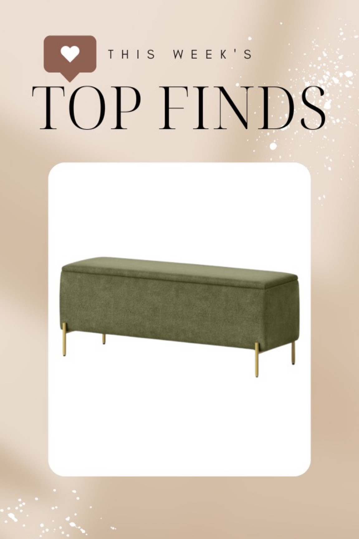 Beautiful, green, velvet bench, storage bench, modern furniture, bench seat 

#LTKhome #LTKFind