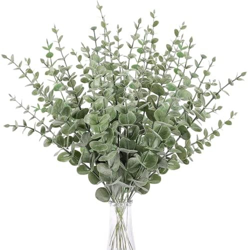 24 Pcs Eucalyptus Stems - Faux Eucalyptus - Eucalyptus Decor - Faux Eucalyptus Stems - Artificial Eu | Amazon (US)