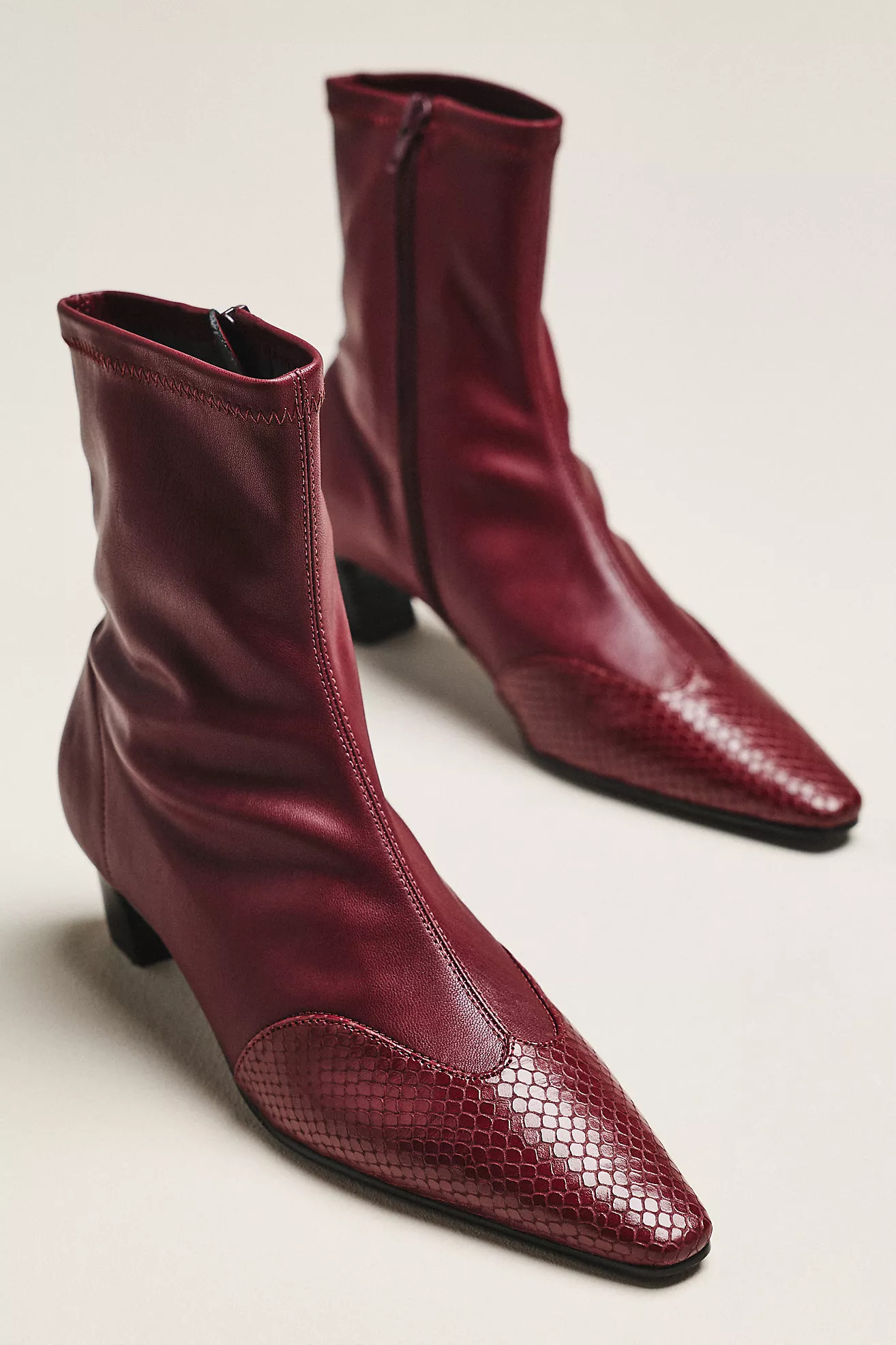 Maeve Cap-Toe Stretch Ankle Boots | Anthropologie (US)