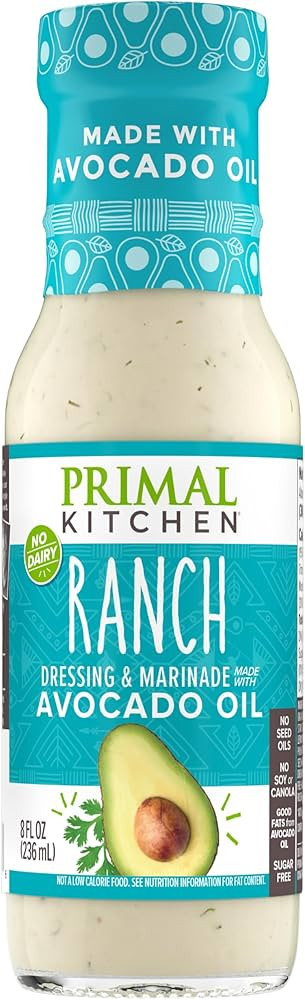 Primal Kitchen Ranch Salad Dressing & Marinade made with Avocado Oil, Whole30 Approved, Paleo Fri... | Amazon (US)