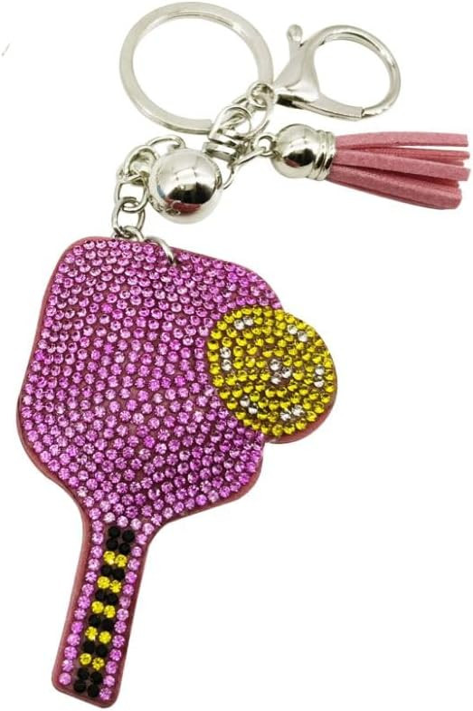 Fuqimanman2020 Sparkling Baseball Football Keychain Rhinestone Sport Ball Keyring Keychain Access... | Amazon (US)