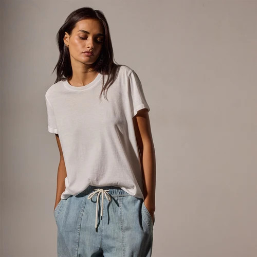 Shrunken Crew Neck Tee - White | James Perse Los Angeles | James Perse (US)
