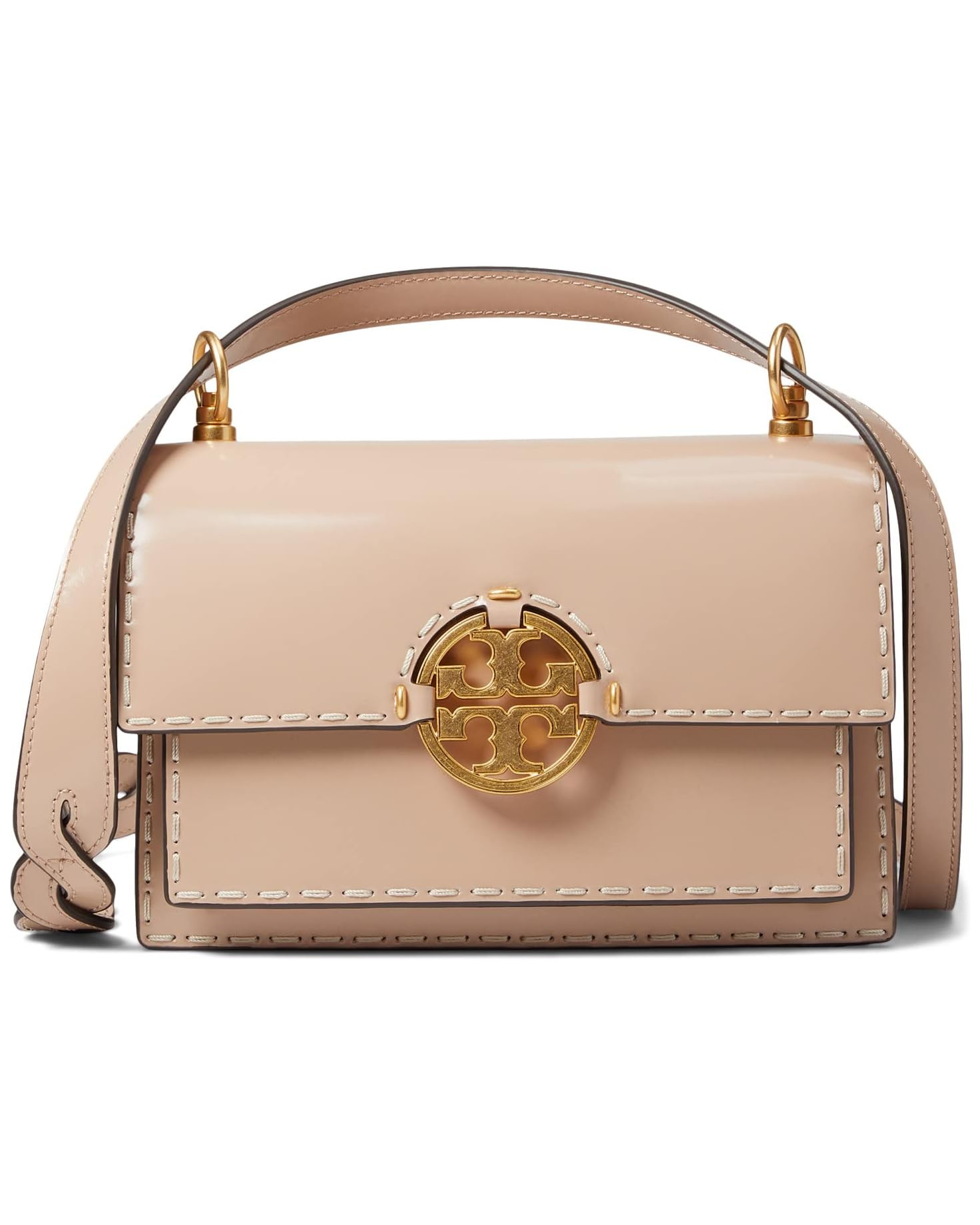 Miller Spazzolato Pick Stitch Small Flap Shoulder Bag | Zappos