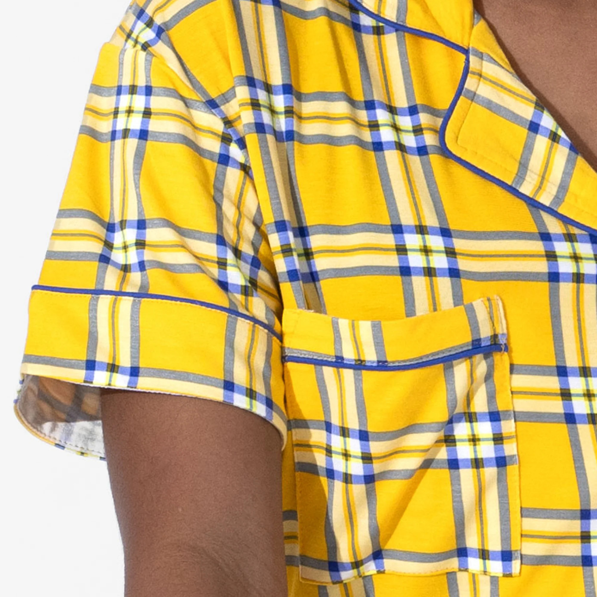 Clueless Total Betty Plaid Bamboo Women's Pajama Short Set | Bellabu Bear