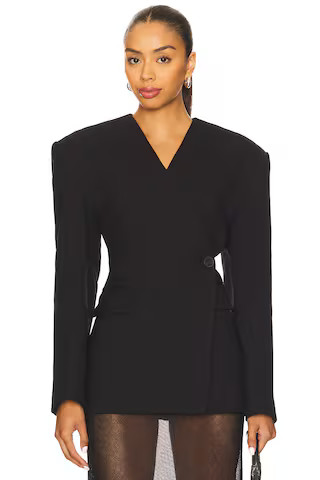 EAVES x Yhasmina Ferrara Naama Blazer in Black from Revolve.com | Revolve Clothing (Global)