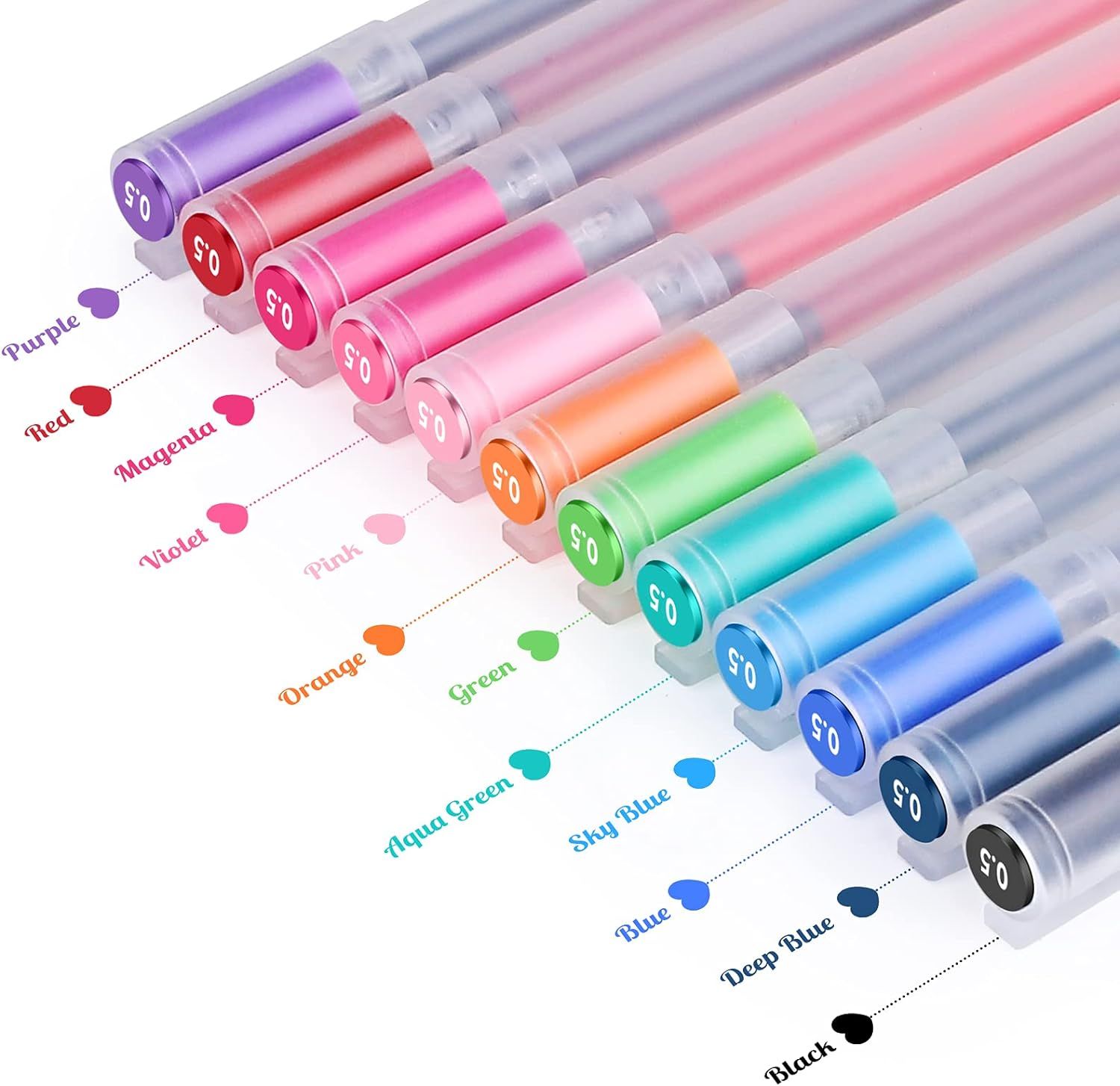Colorful Pens Gel Pens Colored Pens Gel Ink Pen Ballpoint Pen for Bullet Journaling Note Taking W... | Amazon (US)