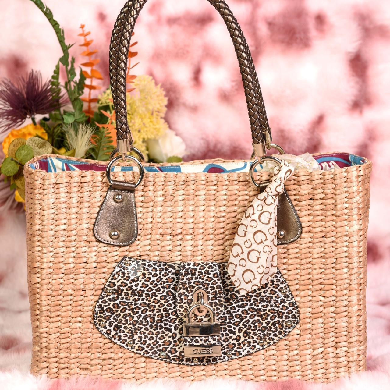 Guess Women's Tote bags - Tan/Multi | Depop US