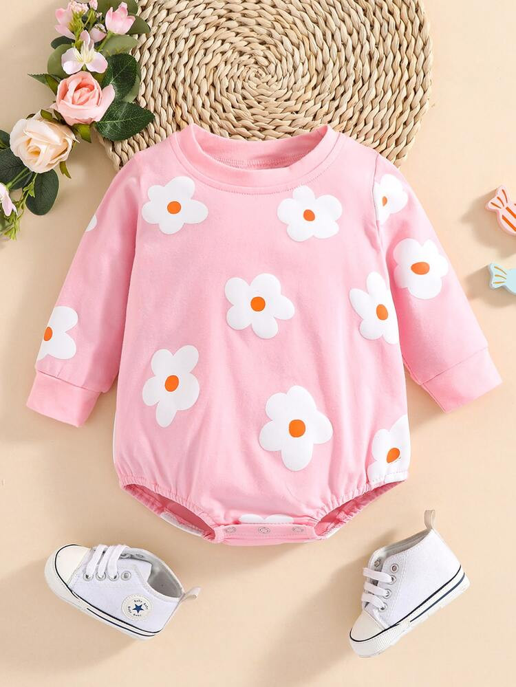 Baby Floral Print Bodysuit | SHEIN