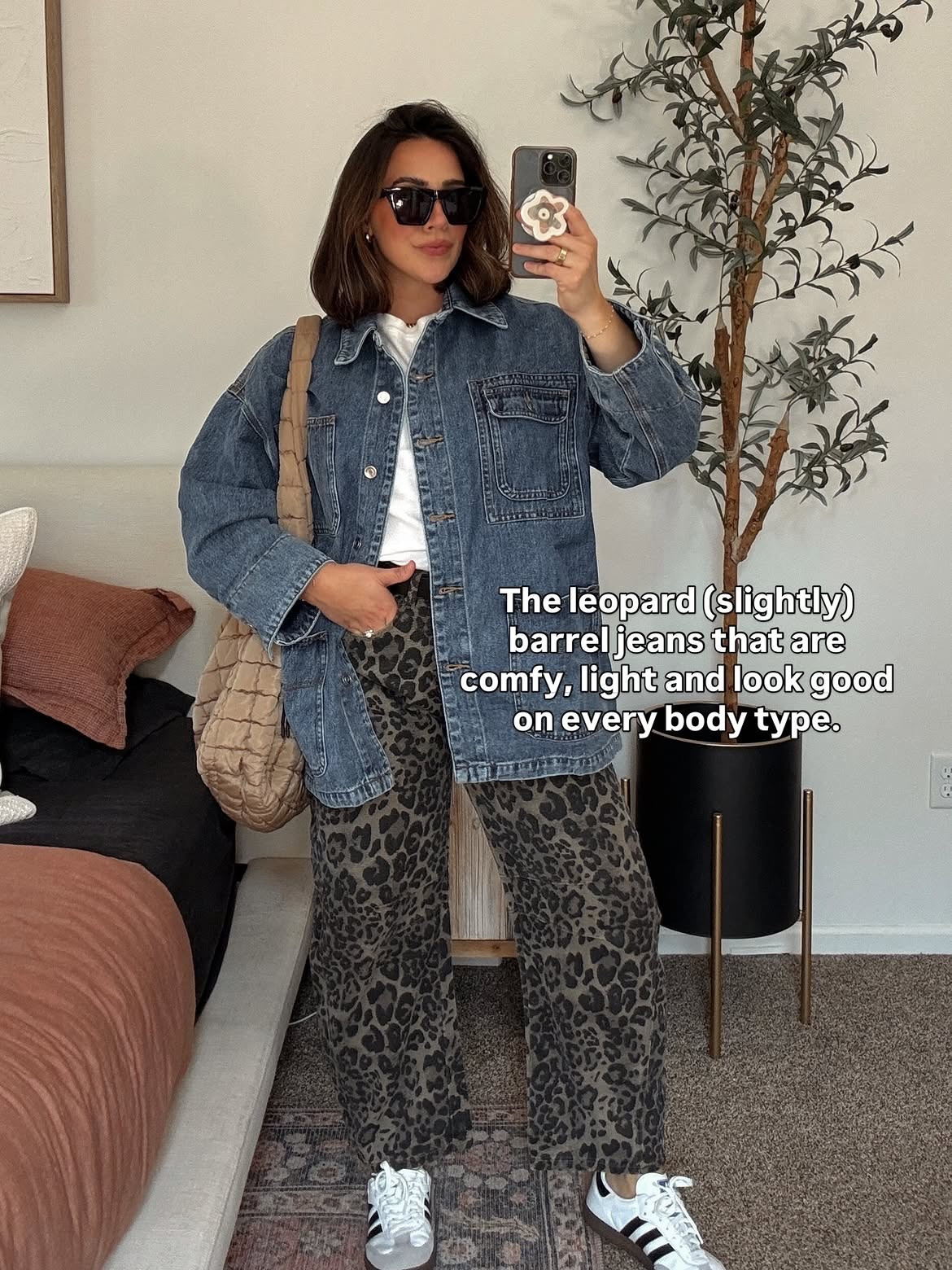 Under $40 barrel jeans from Amazon - leopard is a neutral in my eyes! Size L/10  jacket in old linked similar!

#LTKSeasonal #LTKMidsize #LTKSaleAlert