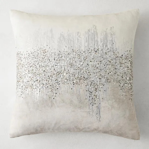 Joie De Vivre Pillow 22" | Grey | Pillows | Z Gallerie | 22" Sq. | Rayon Cotton | Z Gallerie